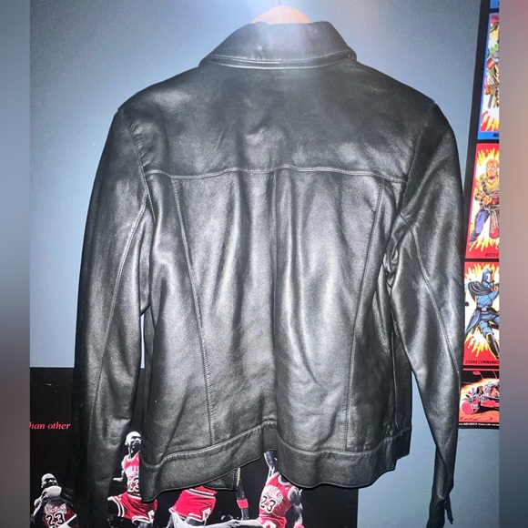 Alfani full zip genuine leather jacket - Picture 5 of 5